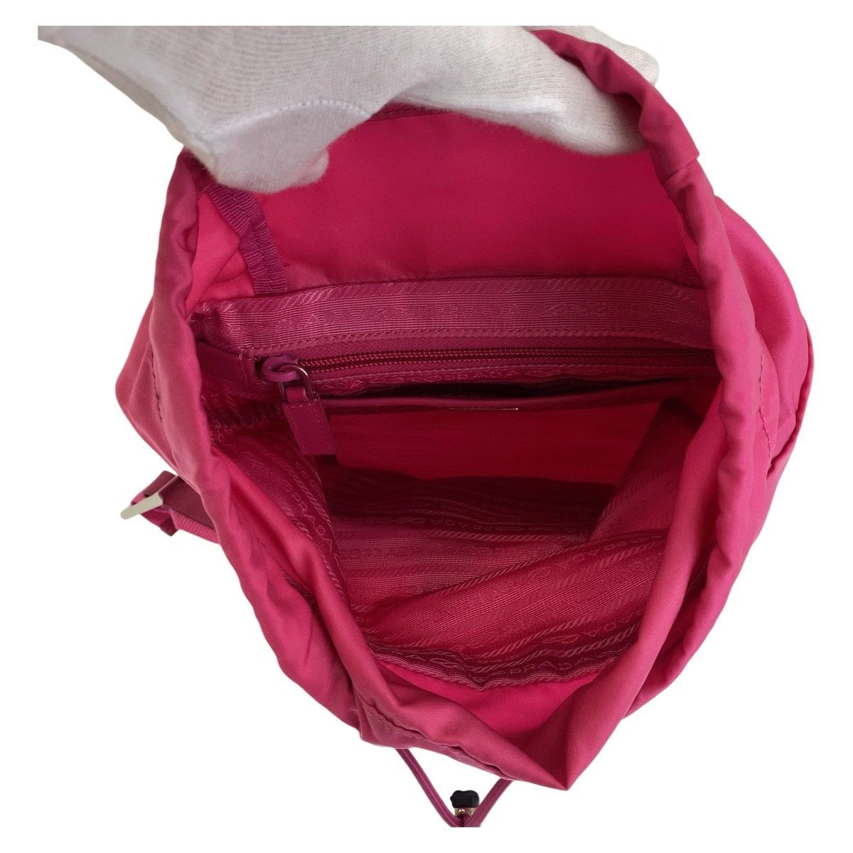 Prada Prada Prada Nylon Tessuto Logo Backpack Canvas Backpack in Very Good Condition Size ONE SIZE - 9 Thumbnail