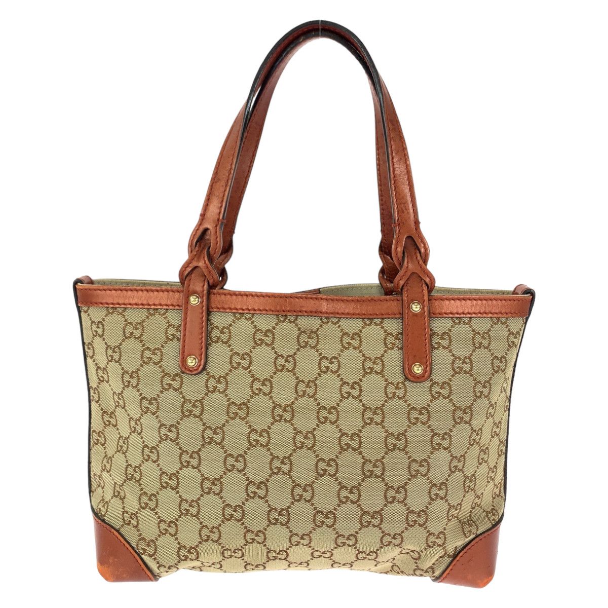 Gucci Gucci Gucci Diamante Brown Gold Hardware GG Canvas Tote Shoulder Bag Canvas Tote Bag 269878 in Very Good Condition Size ONE SIZE - 2 Thumbnail