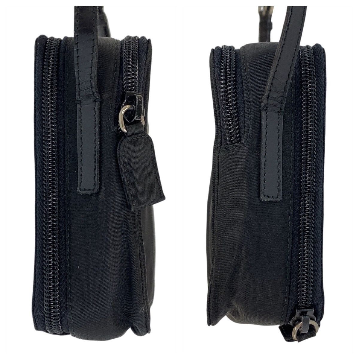 Prada Prada Prada Nylon/Leather Tessuto Triangle Logo Crossbody Bag Canvas Crossbody Bag 408229 in Very Good Condition Size ONE SIZE - 6 Thumbnail
