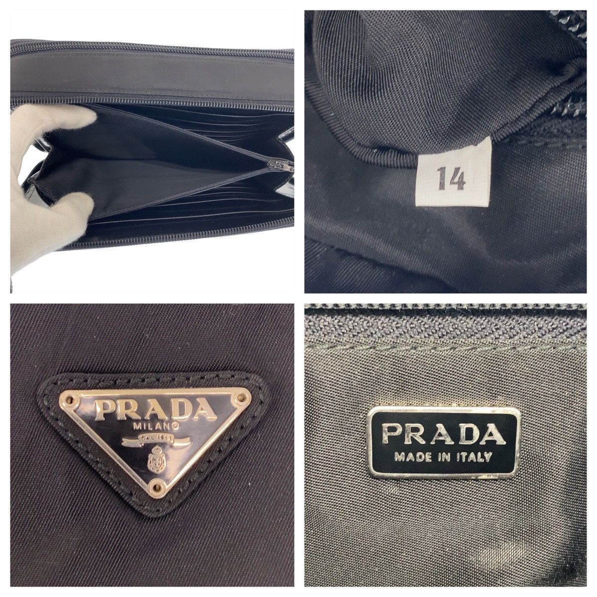 Prada Prada Prada Nylon/Leather Tessuto Triangle Logo Crossbody Bag Canvas Crossbody Bag 408229 in Very Good Condition Size ONE SIZE - 10 Thumbnail