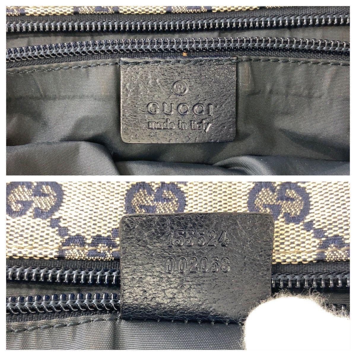 Gucci Gucci Gucci GG Canvas Leather Tote Bag Canvas Tote Bag 155524 Size ONE SIZE - 4 Thumbnail