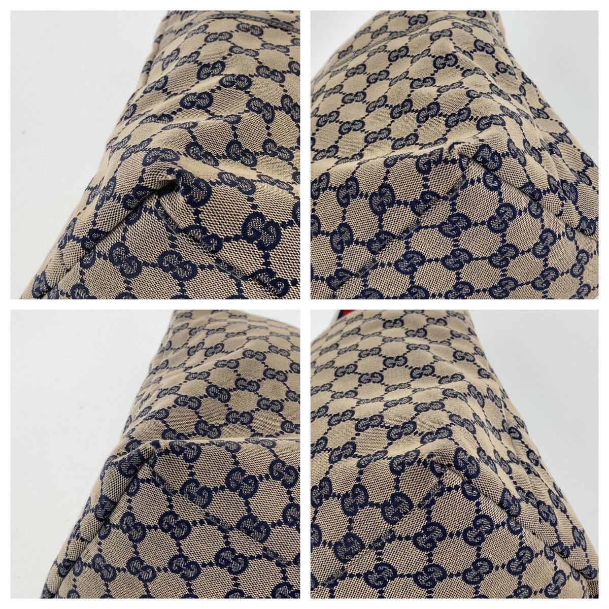 Gucci Gucci Gucci GG Canvas Leather Tote Bag Canvas Tote Bag 155524 Size ONE SIZE - 3 Thumbnail