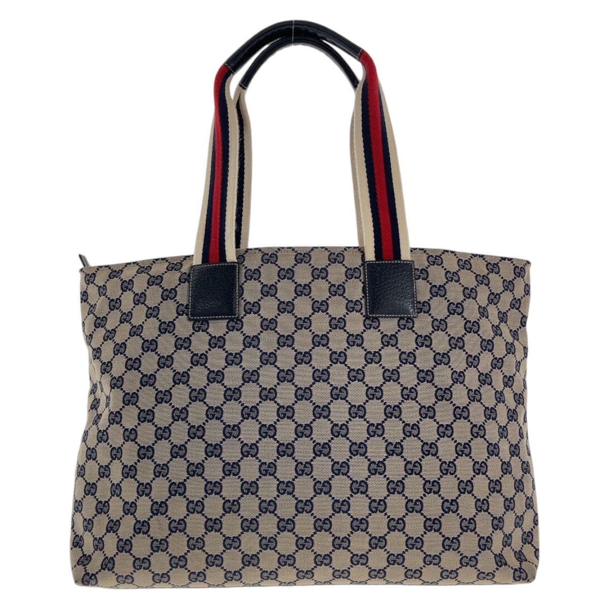 Gucci Gucci Gucci GG Canvas Leather Tote Bag Canvas Tote Bag 155524 Size ONE SIZE - 2 Thumbnail