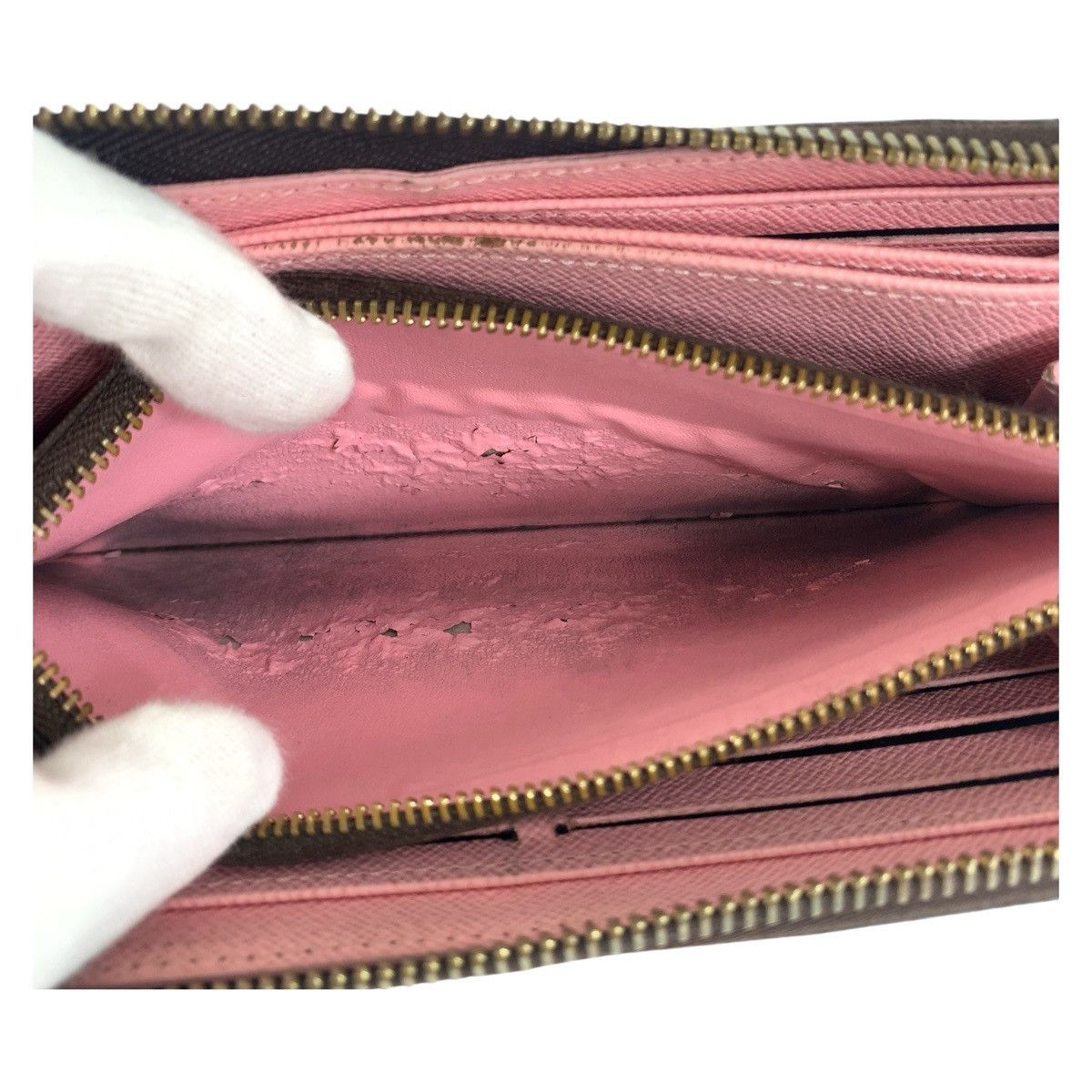 Louis Vuitton Louis Vuitton Louis Vuitton Damier Zippy Wallet Brown N60473 Canvas Long Wallet N60473 Size ONE SIZE - 6 Thumbnail