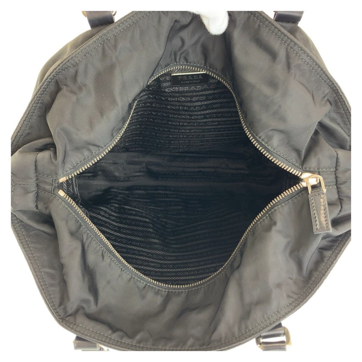 Prada Prada Prada Nylon Leather Tessuto Logo Tote Bag Canvas Tote Bag Size ONE SIZE - 3 Thumbnail