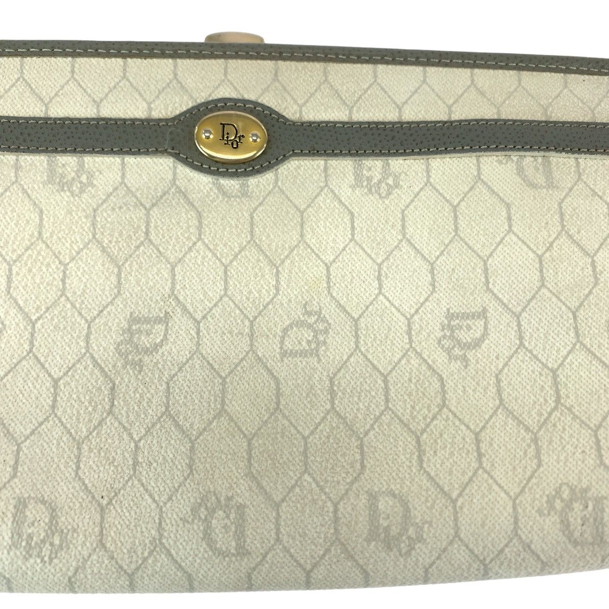 Dior Dior Dior PVC Honeycomb Clutch Bag Canvas Clutch Bag in Very Good Condition Size ONE SIZE - 5 Thumbnail