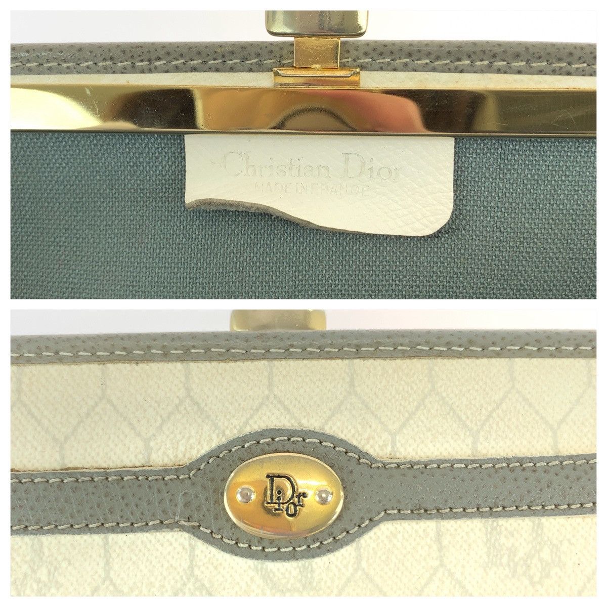 Dior Dior Dior PVC Honeycomb Clutch Bag Canvas Clutch Bag in Very Good Condition Size ONE SIZE - 4 Thumbnail
