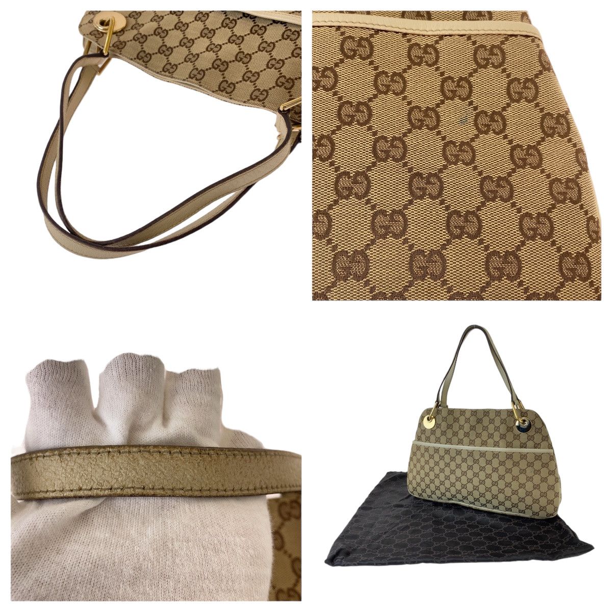 Gucci Gucci Gucci GG Canvas Shoulder Tote Bag 121023 Canvas Tote Bag 121023 in Very Good Condition Size ONE SIZE - 6 Thumbnail
