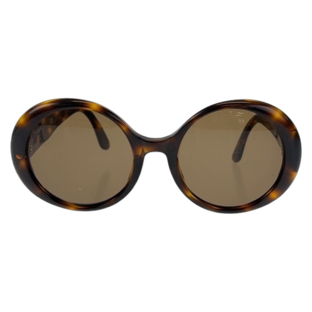 Chanel Chanel Chanel Marble Round Sunglasses Plastic Brown Gold Plastic Sunglasses 01453 91235 in Very Good Condition Size ONE SIZE - 2 Thumbnail