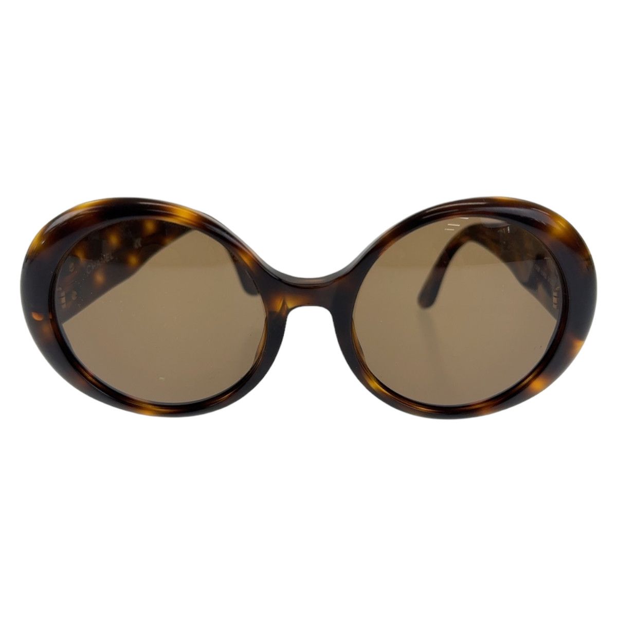 Chanel Chanel Chanel Marble Round Sunglasses Plastic Brown Gold Plastic Sunglasses 01453 91235 in Very Good Condition Size ONE SIZE - 4 Thumbnail