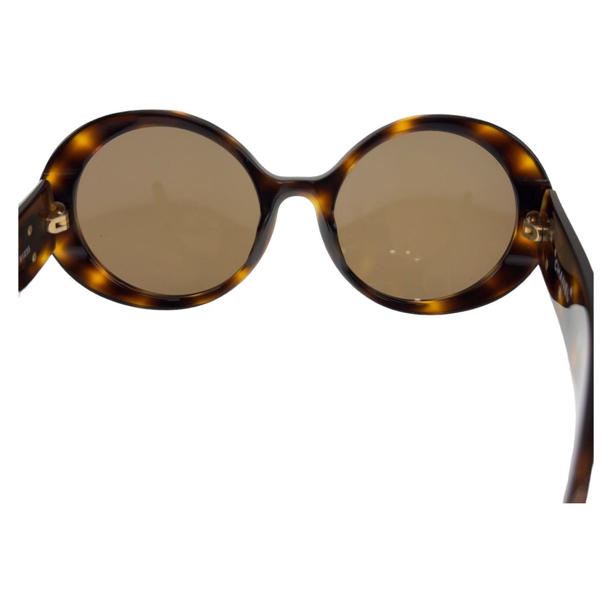 Chanel Chanel Chanel Marble Round Sunglasses Plastic Brown Gold Plastic Sunglasses 01453 91235 in Very Good Condition Size ONE SIZE - 5 Thumbnail