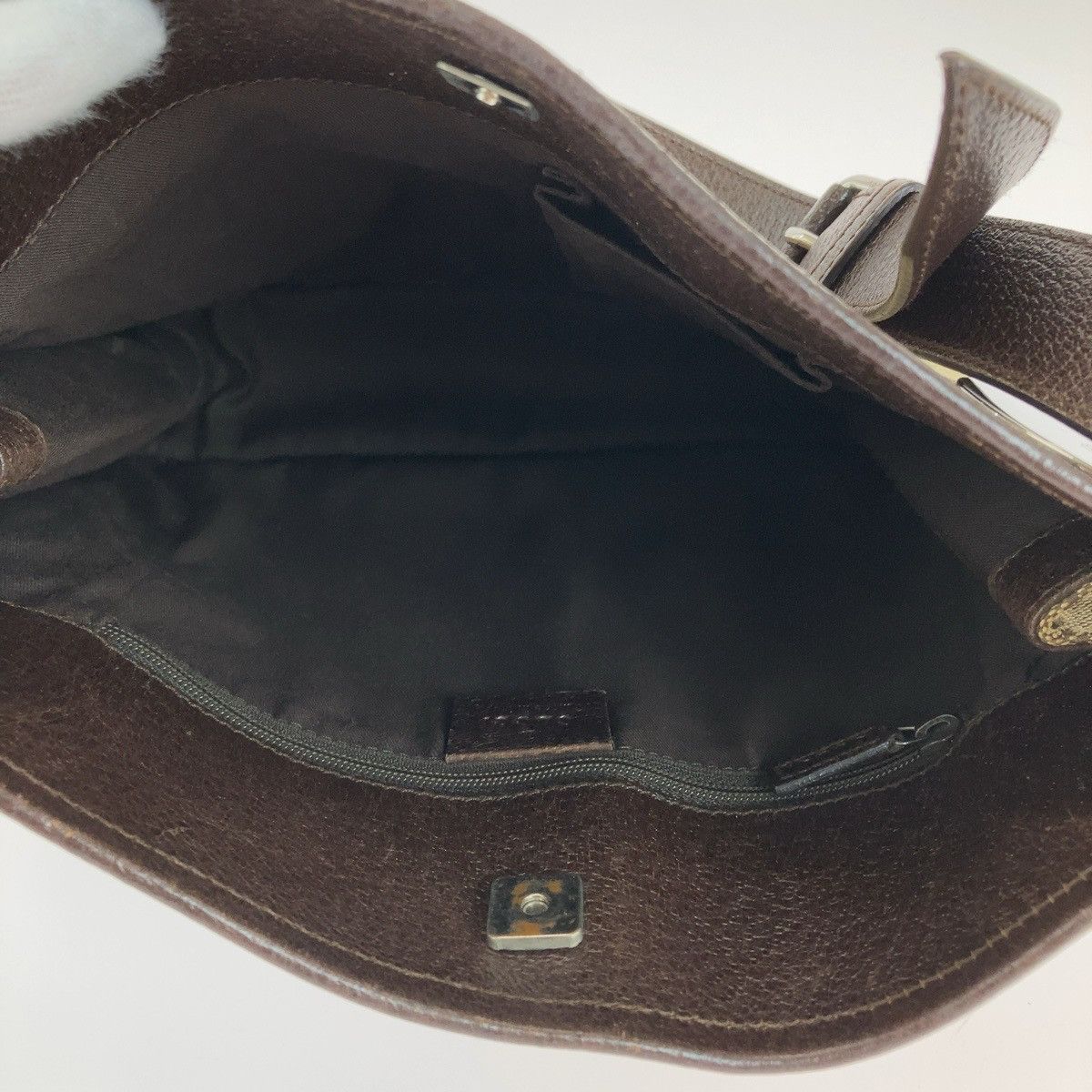 Gucci Gucci Gucci GG Canvas Eclipse Brown Silver Hardware Shoulder Bag Canvas Crossbody Bag 120841 in Very Good Condition Size ONE SIZE - 9 Thumbnail
