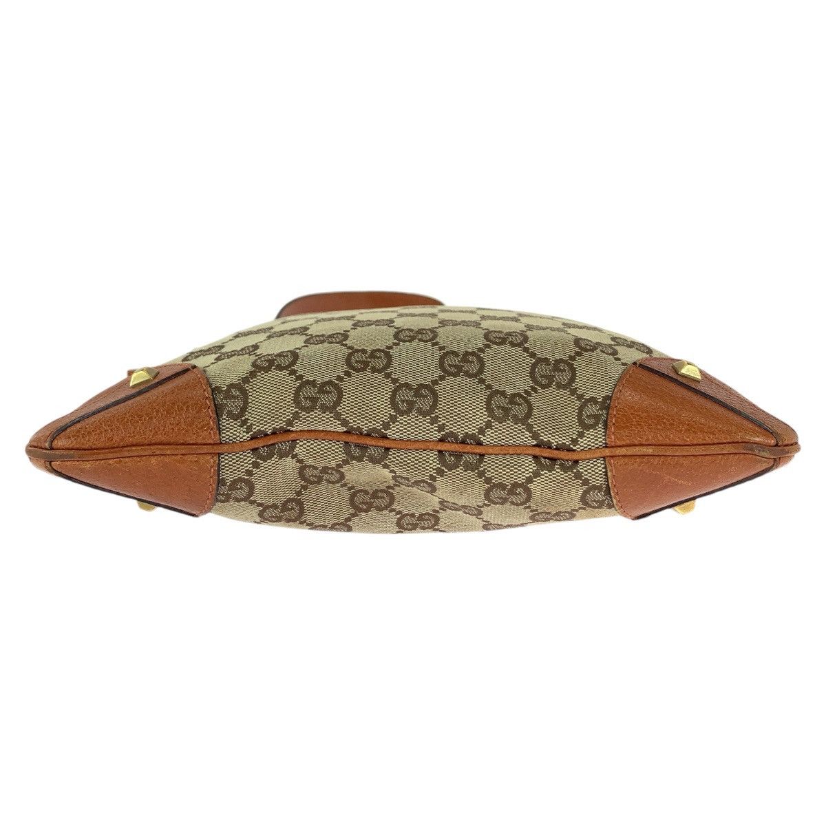 Gucci Gucci Gucci GG Canvas Leather Studs Brown Camel Gold Hardware Crossbody Bag Canvas Crossbody Bag 120893 in Very Good Condition Size ONE SIZE - 6 Thumbnail