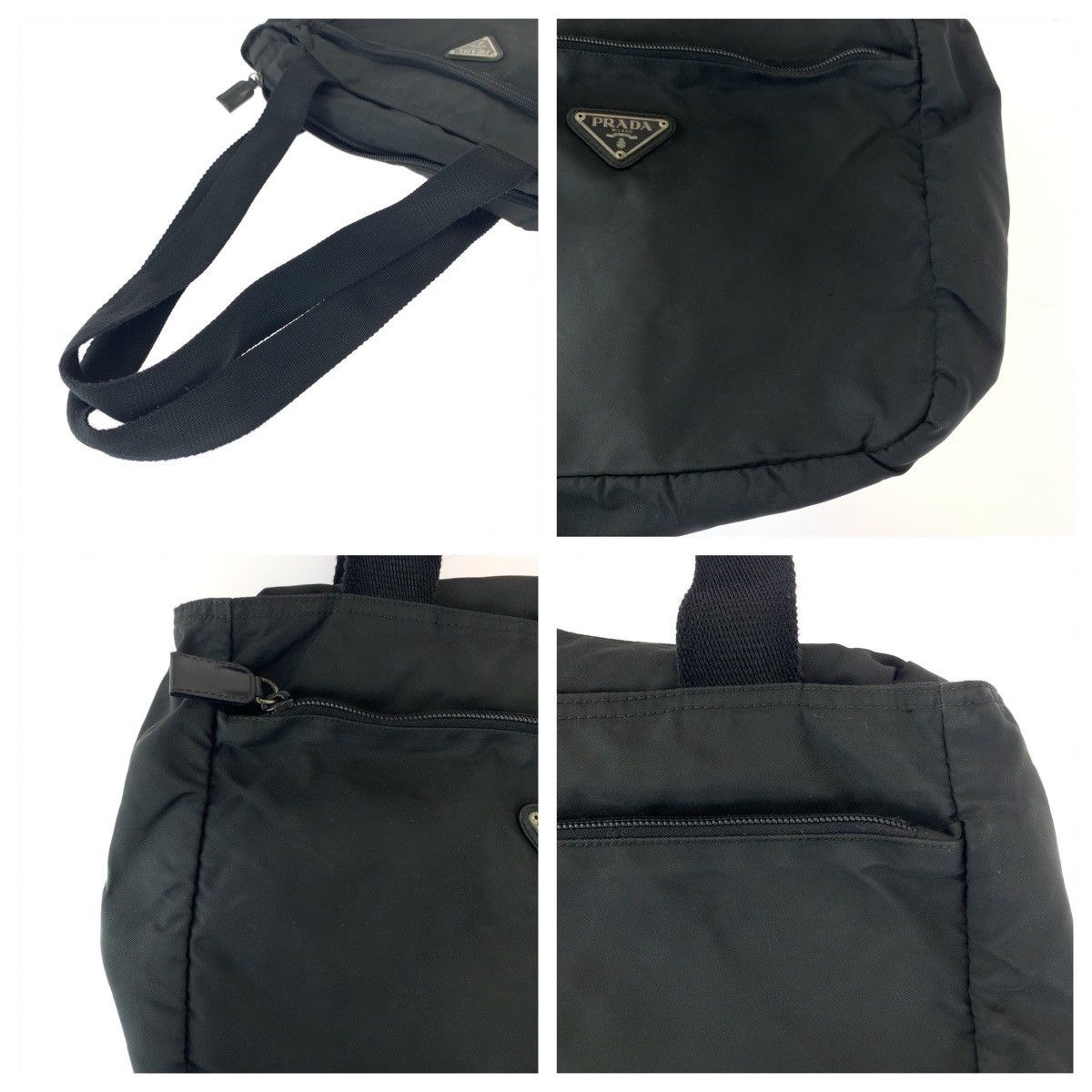 Prada Prada Prada Nylon Tessuto Triangle Logo Tote Bag Canvas Tote Bag 407874 in Very Good Condition Size ONE SIZE - 5 Thumbnail
