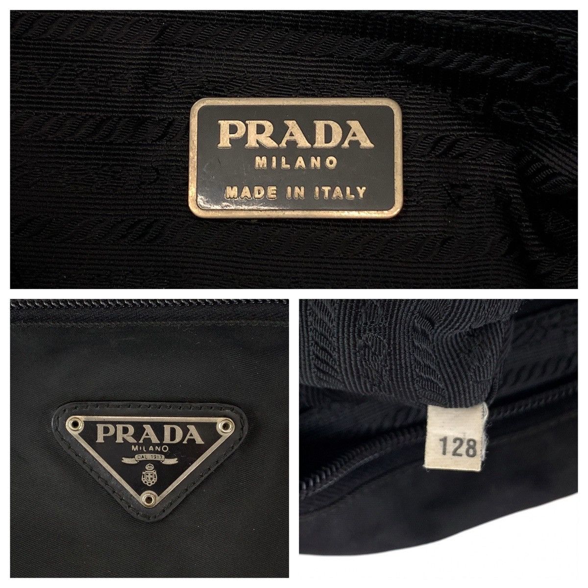 Prada Prada Prada Nylon Tessuto Triangle Logo Tote Bag Canvas Tote Bag 407874 in Very Good Condition Size ONE SIZE - 4 Thumbnail