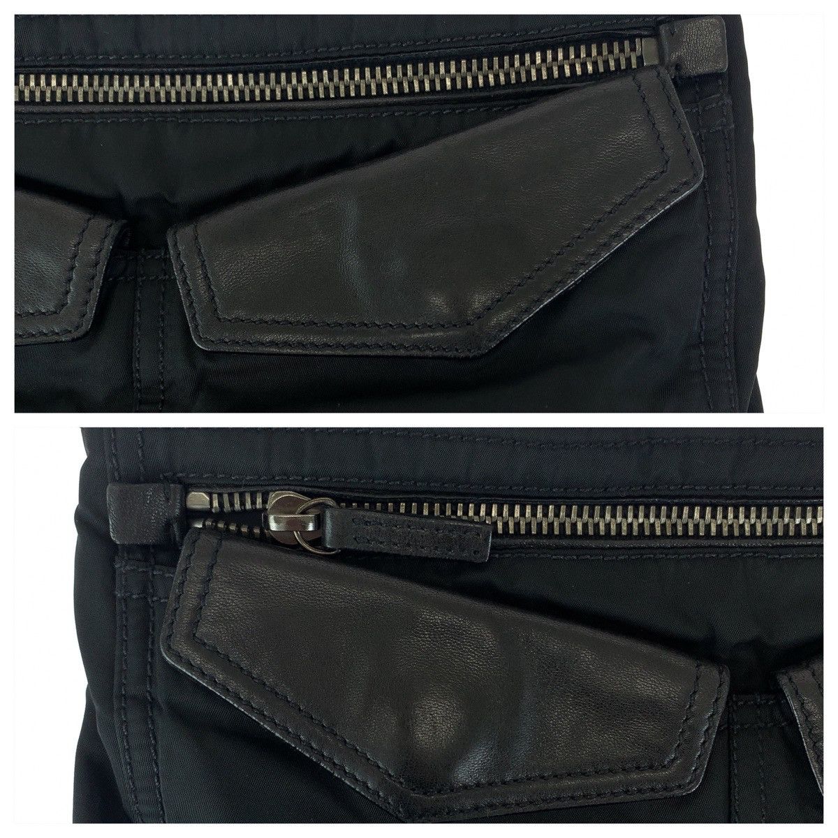 Prada Prada Prada Nylon/Leather Tessuto Triangle Logo Plate Shoulder Bag Canvas Crossbody Bag 407875 in Very Good Condition Size ONE SIZE - 5 Thumbnail