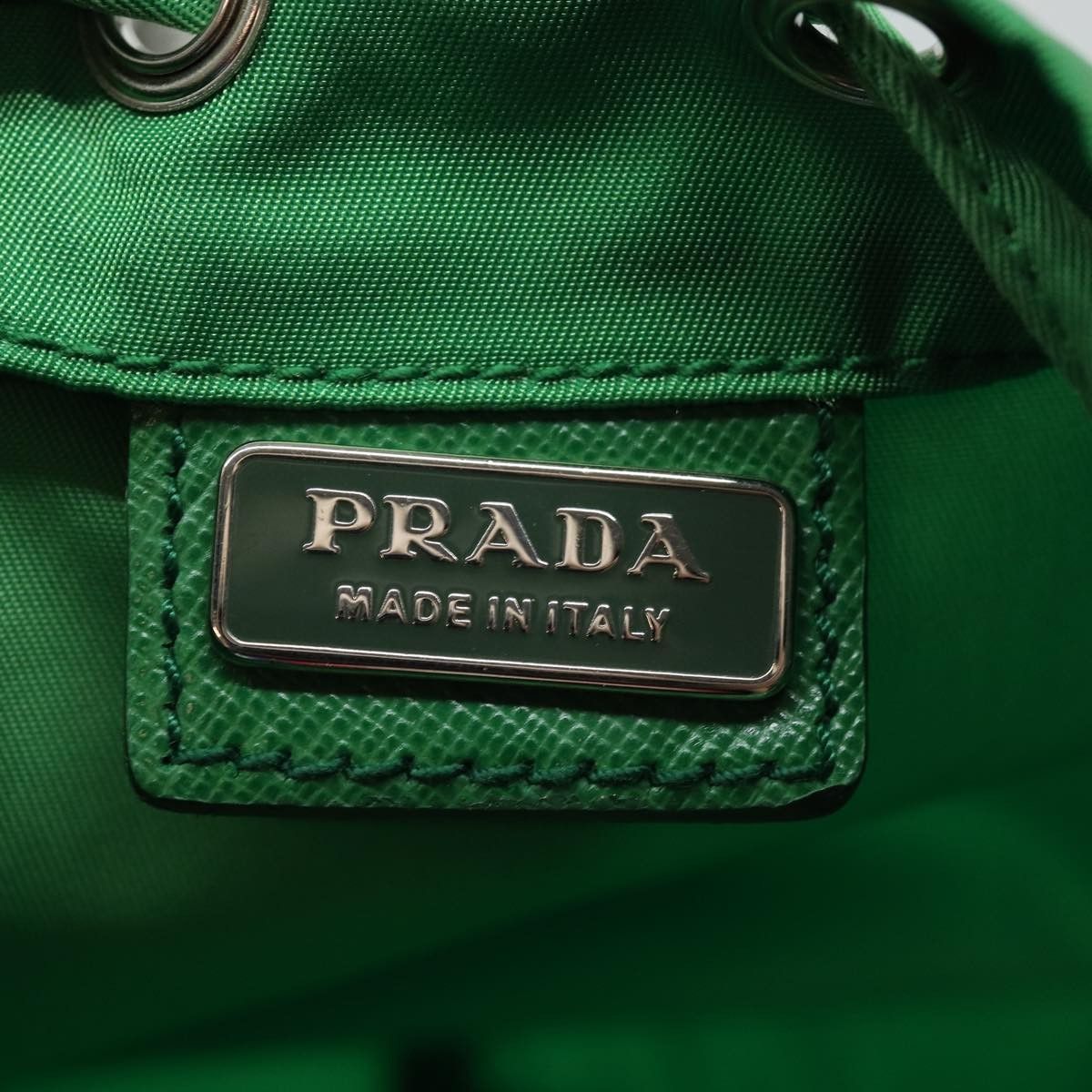 Prada Tessuto Green Synthetic Clutch Bag (Pre-Owned) Size ONE SIZE - 7 Thumbnail