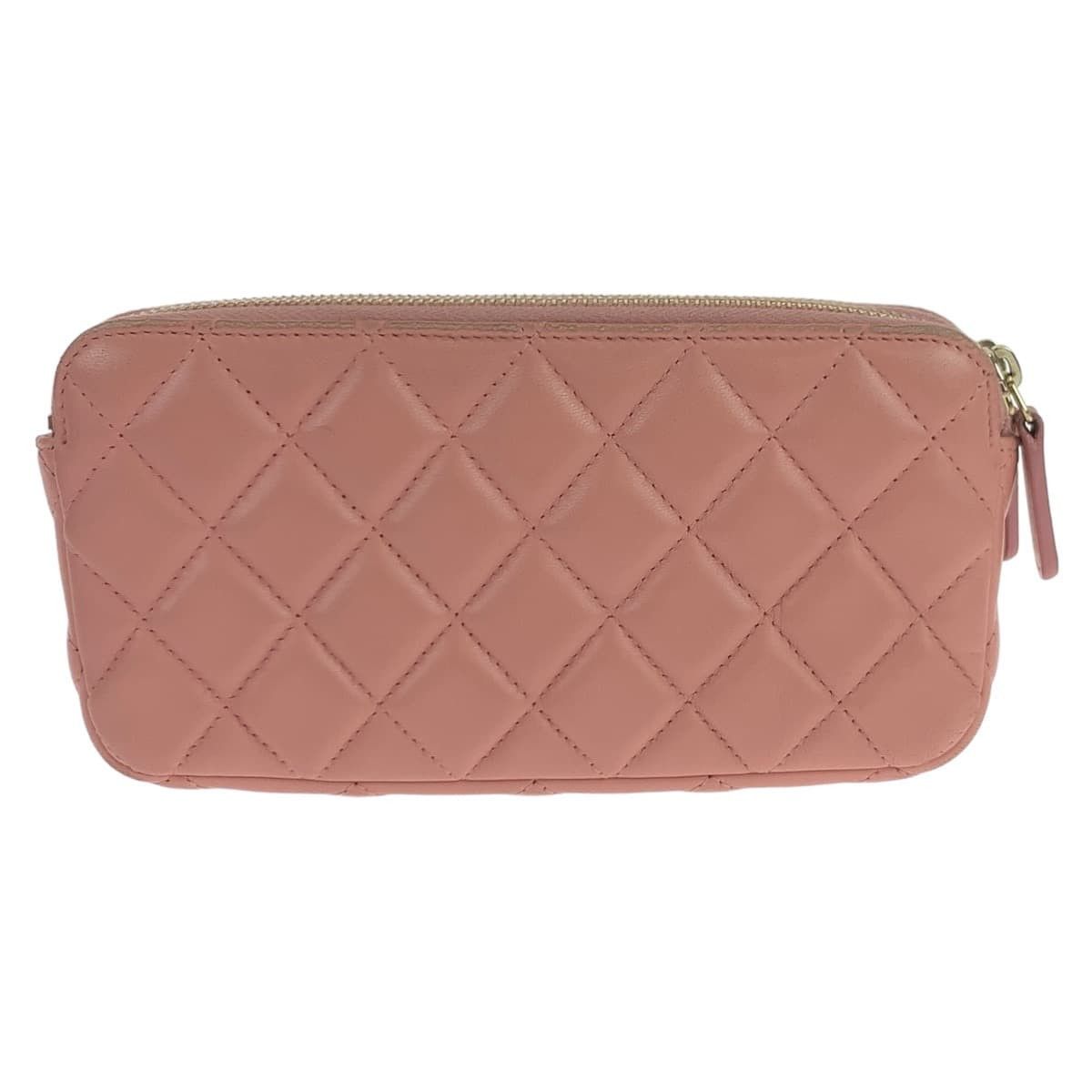 Chanel Chanel Chanel Matelasse Lambskin Double Zipper Crossbody Leather Crossbody Bag A82527 Size ONE SIZE - 2 Thumbnail
