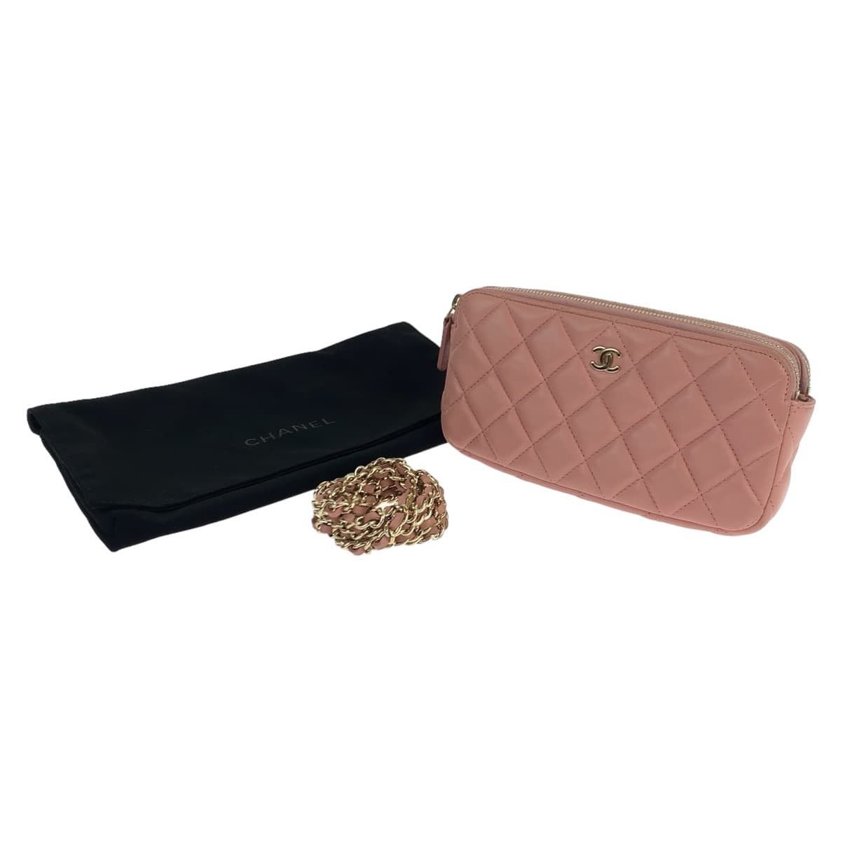 Chanel Chanel Chanel Matelasse Lambskin Double Zipper Crossbody Leather Crossbody Bag A82527 Size ONE SIZE - 9 Thumbnail