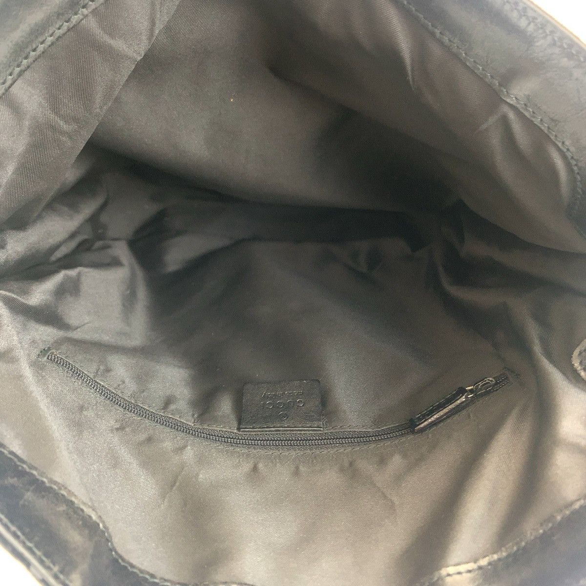 Gucci Gucci Gucci Jackie Suede Shoulder Bag Black Leather Shoulder Bag 0013355 in Very Good Condition Size ONE SIZE - 9 Thumbnail