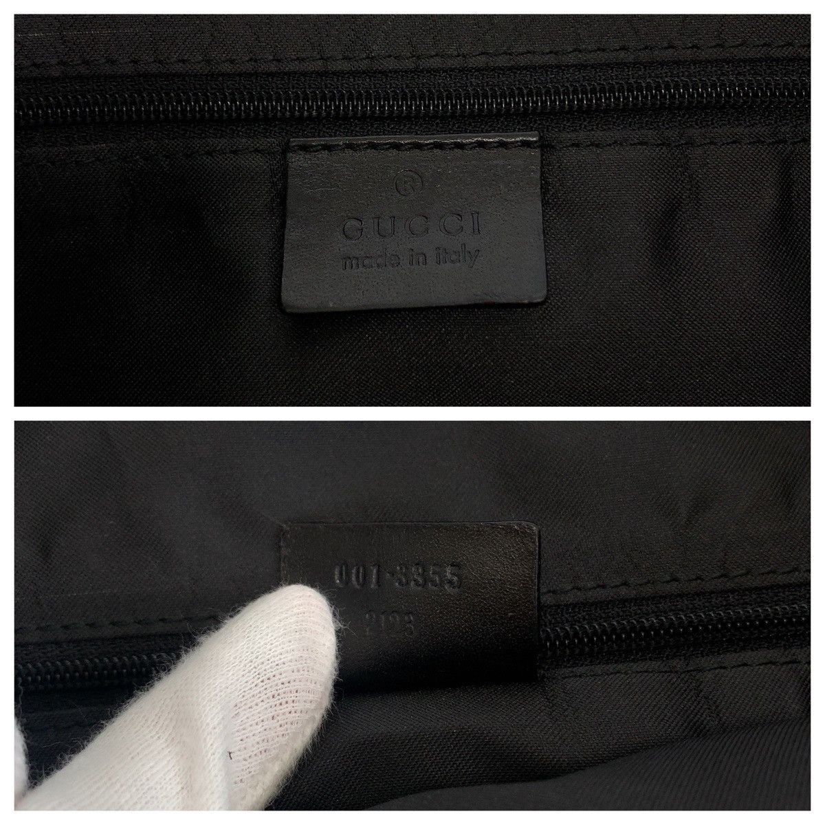 Gucci Gucci Gucci Jackie Suede Shoulder Bag Black Leather Shoulder Bag 0013355 in Very Good Condition Size ONE SIZE - 4 Thumbnail