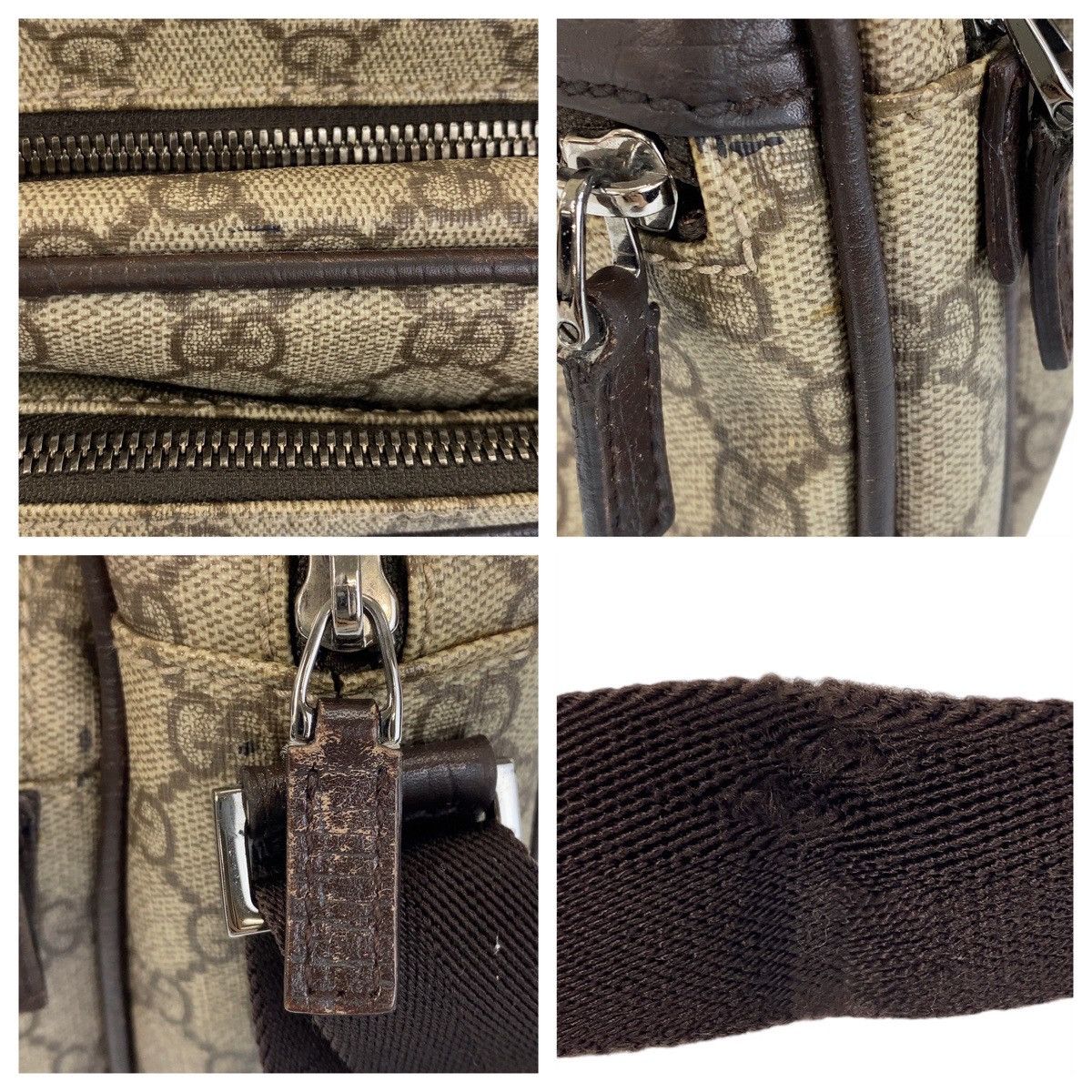 Gucci Gucci Gucci GG Supreme Canvas Leather Shoulder Bag Canvas Crossbody Bag 114531 Size ONE SIZE - 8 Thumbnail