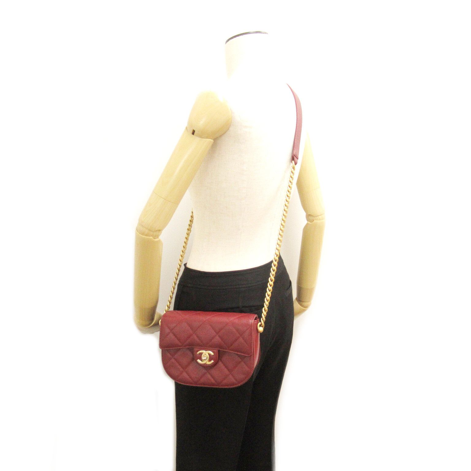 Chanel Chanel CC Quilted Caviar Crossbody Bag Leather Crossbody Bag AS2484 in Great Condition Size ONE SIZE - 5 Thumbnail