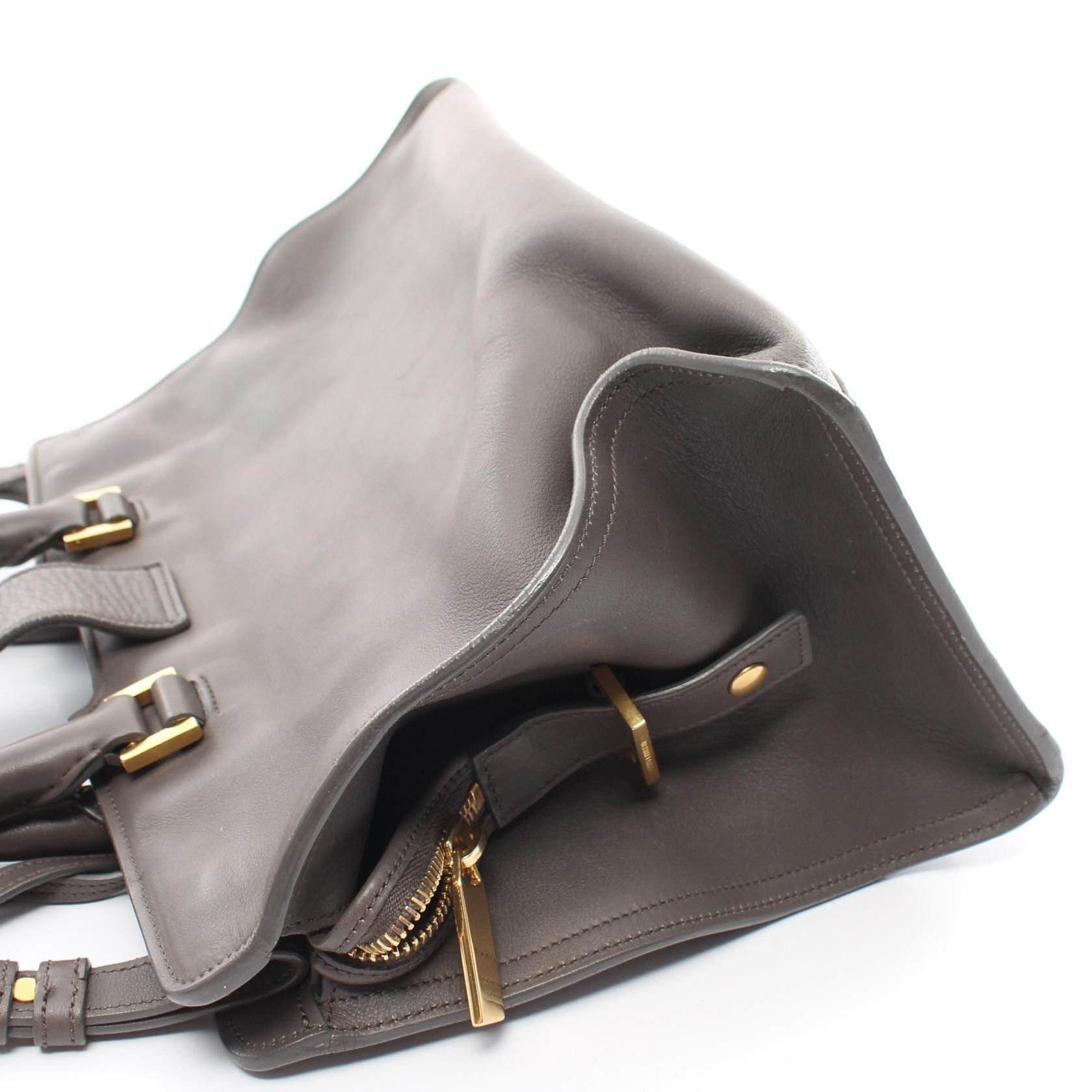Yves Saint Laurent Yves Saint Laurent Leather Chyc Cabas Bag Leather Handbag in Very Good Condition Size ONE SIZE - 8 Thumbnail