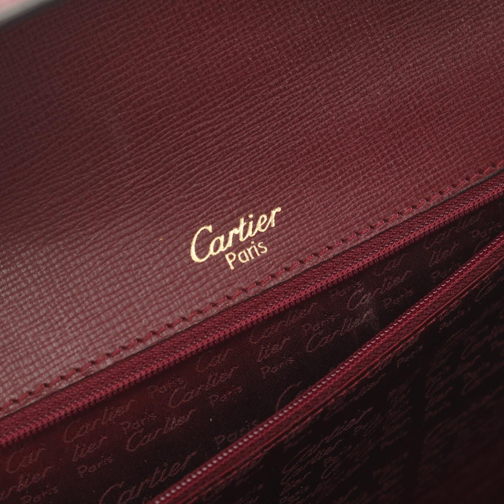 Cartier Cartier Must De Cartier Leather Handle Bag Leather Handbag in Great Condition Size ONE SIZE - 4 Thumbnail