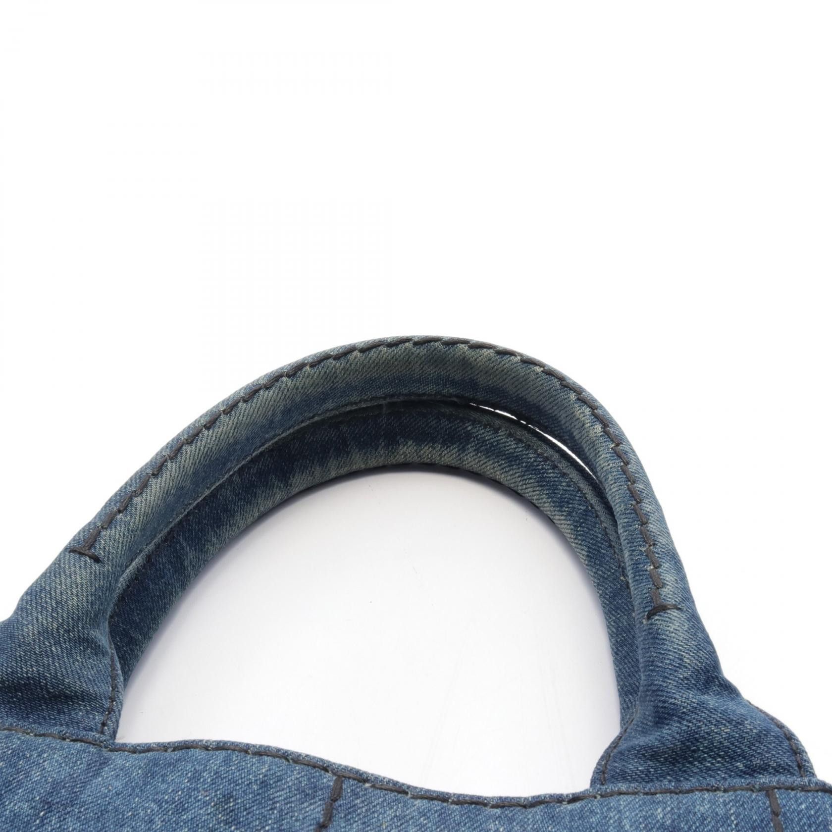 Prada Prada Canapa Denim Tote Bag Denim Tote Bag 1BG439 in Very Good Condition Size ONE SIZE - 6 Thumbnail