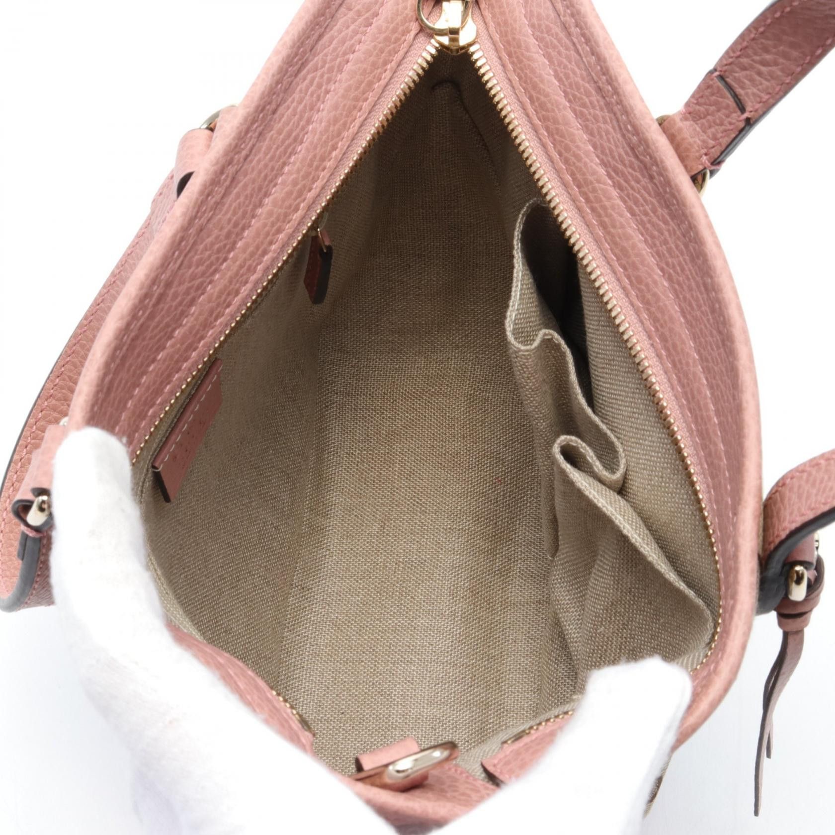 Gucci Gucci GG Canvas & Leather Bree Handbag Canvas Handbag 449241 in Great Condition Size ONE SIZE - 3 Thumbnail
