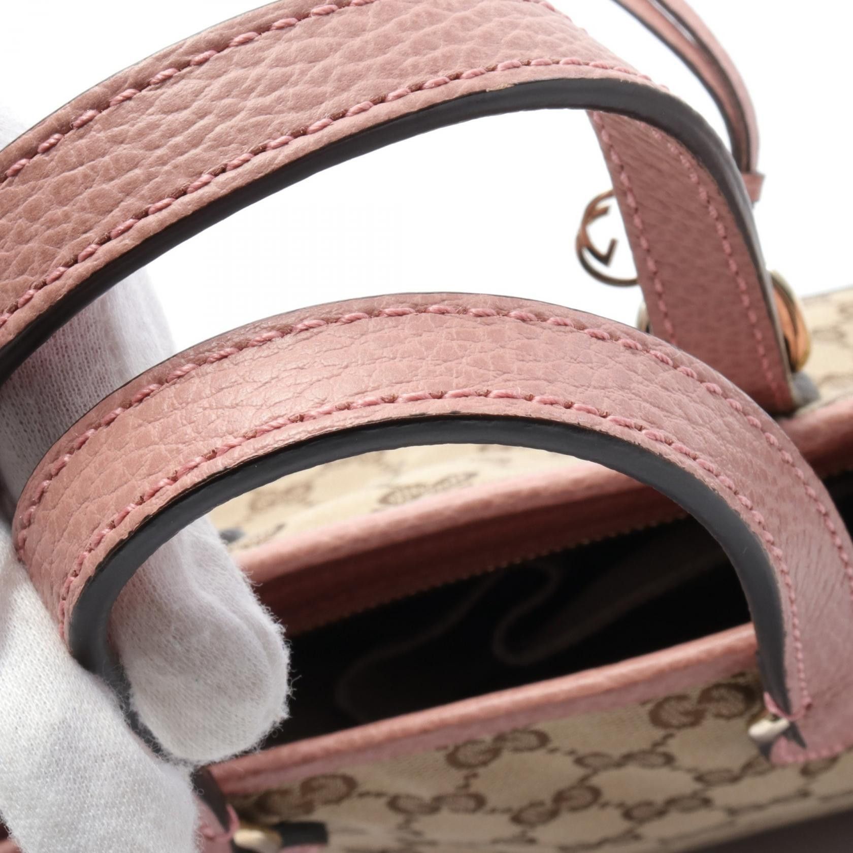 Gucci Gucci GG Canvas & Leather Bree Handbag Canvas Handbag 449241 in Great Condition Size ONE SIZE - 5 Thumbnail