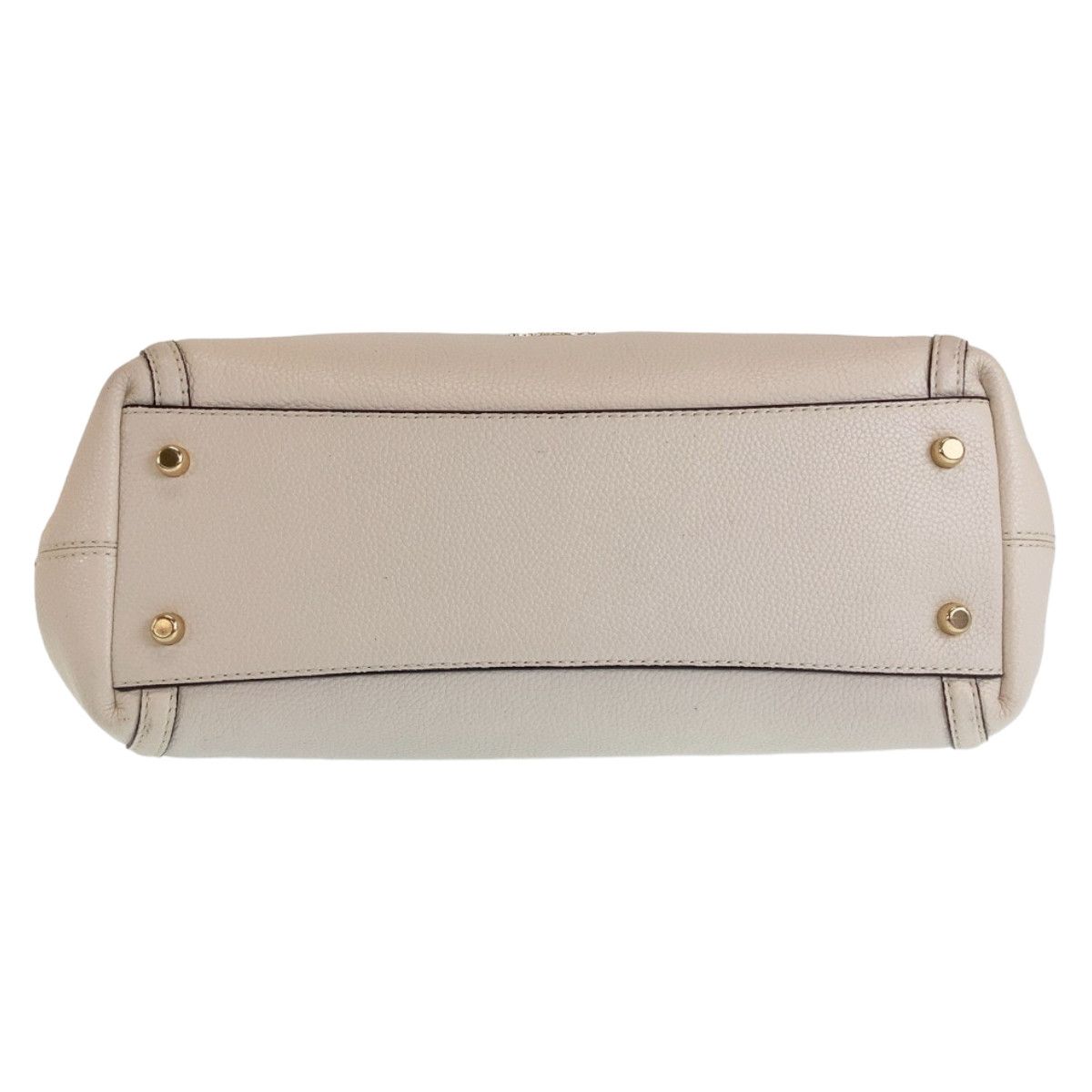Coach Coach Coach White Leather Tote Bag with Gold Hardware Leather Tote Bag in Great Condition Size ONE SIZE - 8 Thumbnail