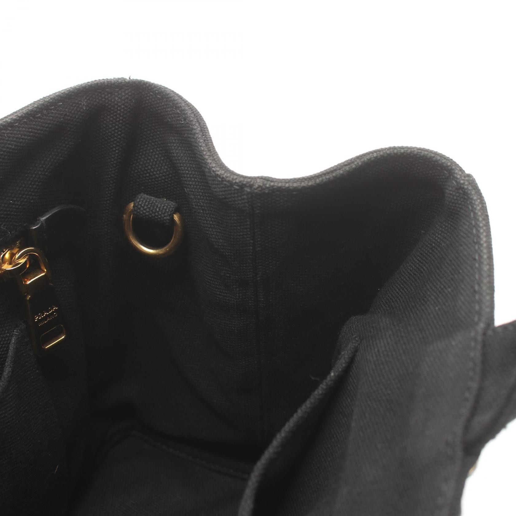 Prada Prada Studded Canapa Tote Bag Canvas Tote Bag B2439O in Very Good Condition Size ONE SIZE - 8 Thumbnail