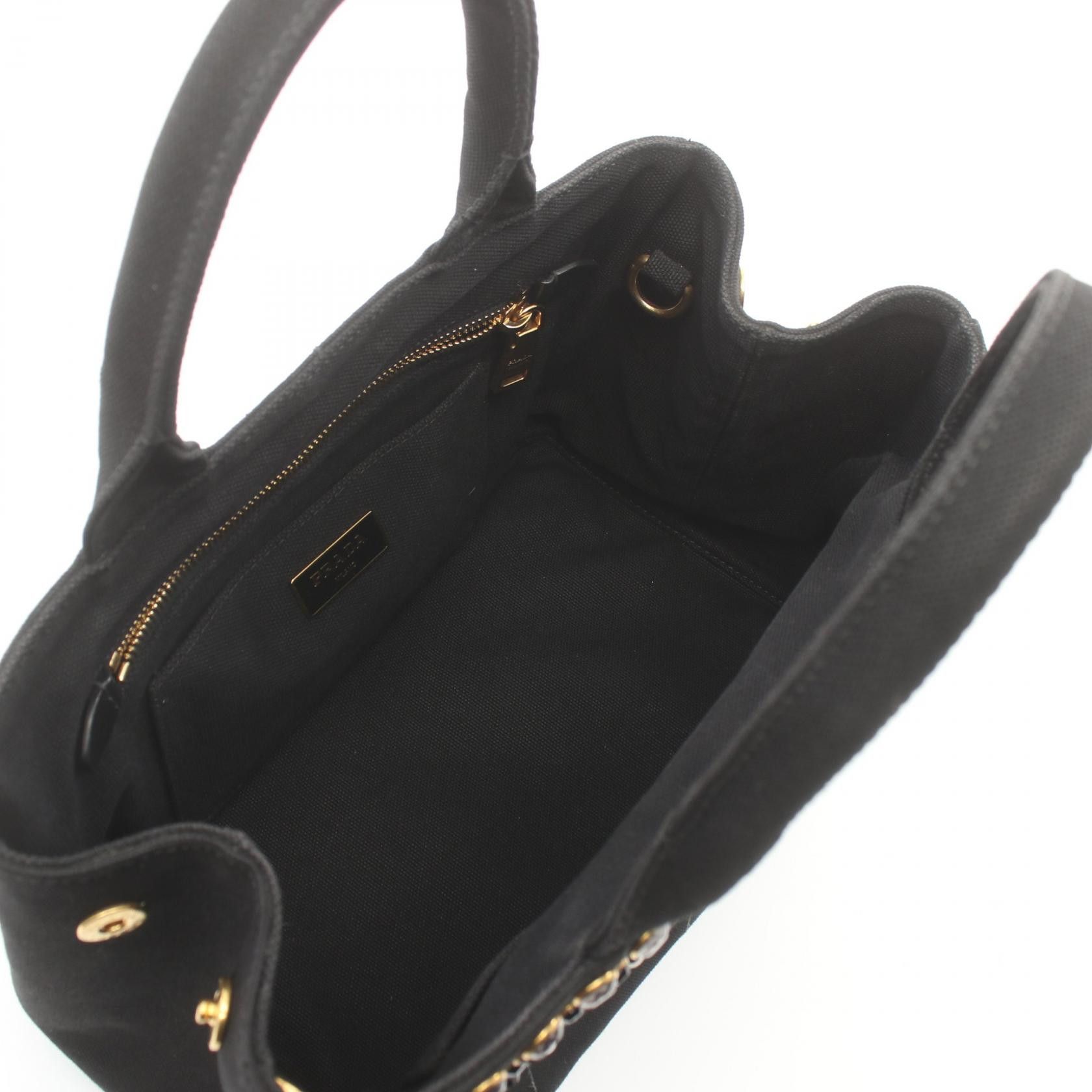 Prada Prada Studded Canapa Tote Bag Canvas Tote Bag B2439O in Very Good Condition Size ONE SIZE - 3 Thumbnail