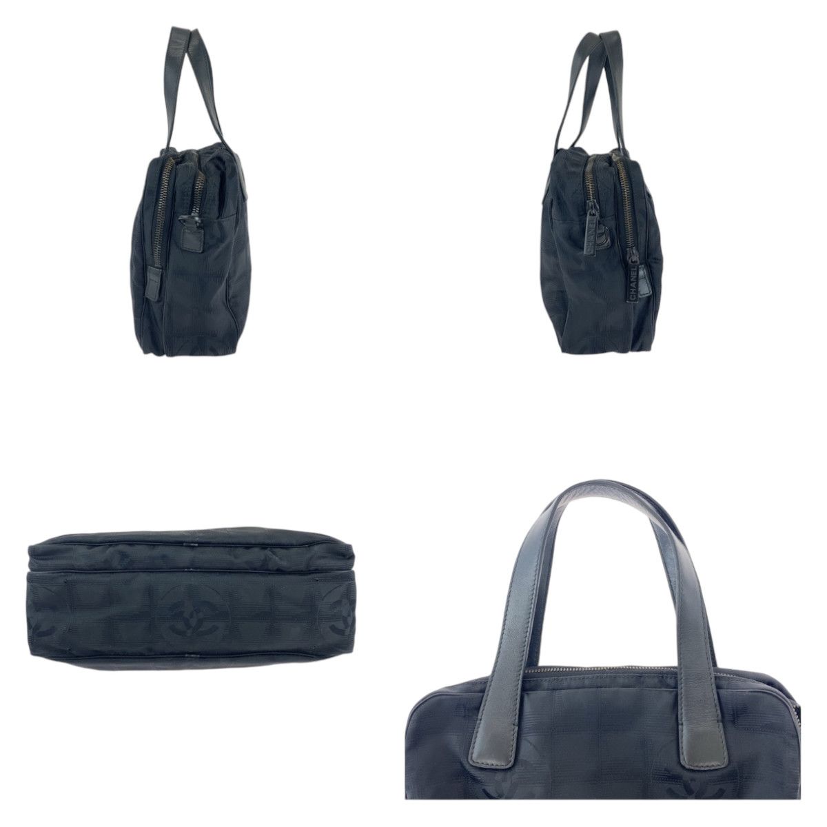 Chanel Chanel Chanel Nylon/Leather New Travel Line Coco Mark Tote Bag Canvas Tote Bag 408174 in Very Good Condition Size ONE SIZE - 6 Thumbnail