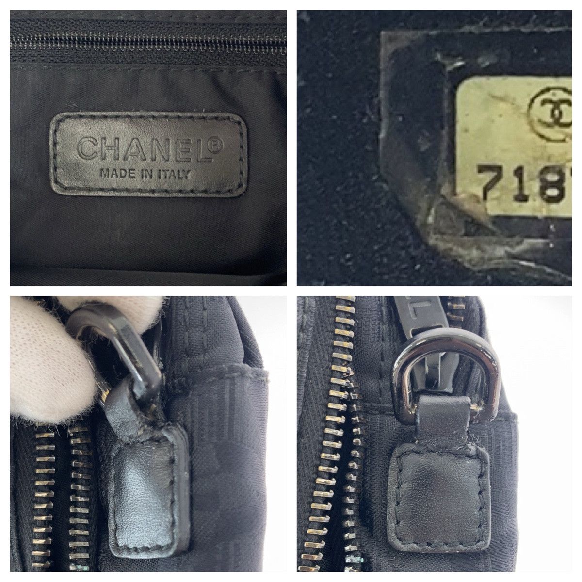 Chanel Chanel Chanel Nylon/Leather New Travel Line Coco Mark Tote Bag Canvas Tote Bag 408174 in Very Good Condition Size ONE SIZE - 4 Thumbnail