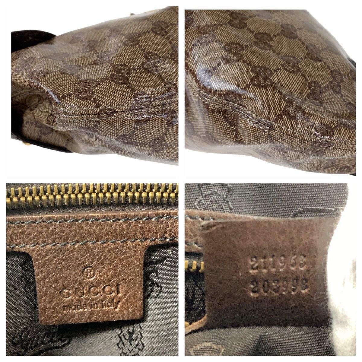 Gucci Gucci Gucci GG Canvas/Leather Crystal Hysteria Shoulder Bag 211963 Canvas Shoulder Bag 211963 in Very Good Condition Size ONE SIZE - 3 Thumbnail