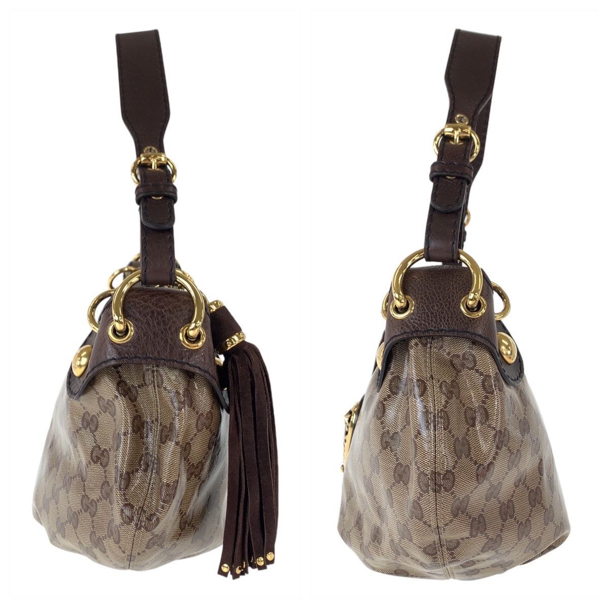 Gucci Gucci Gucci GG Canvas/Leather Crystal Hysteria Shoulder Bag 211963 Canvas Shoulder Bag 211963 in Very Good Condition Size ONE SIZE - 8 Thumbnail
