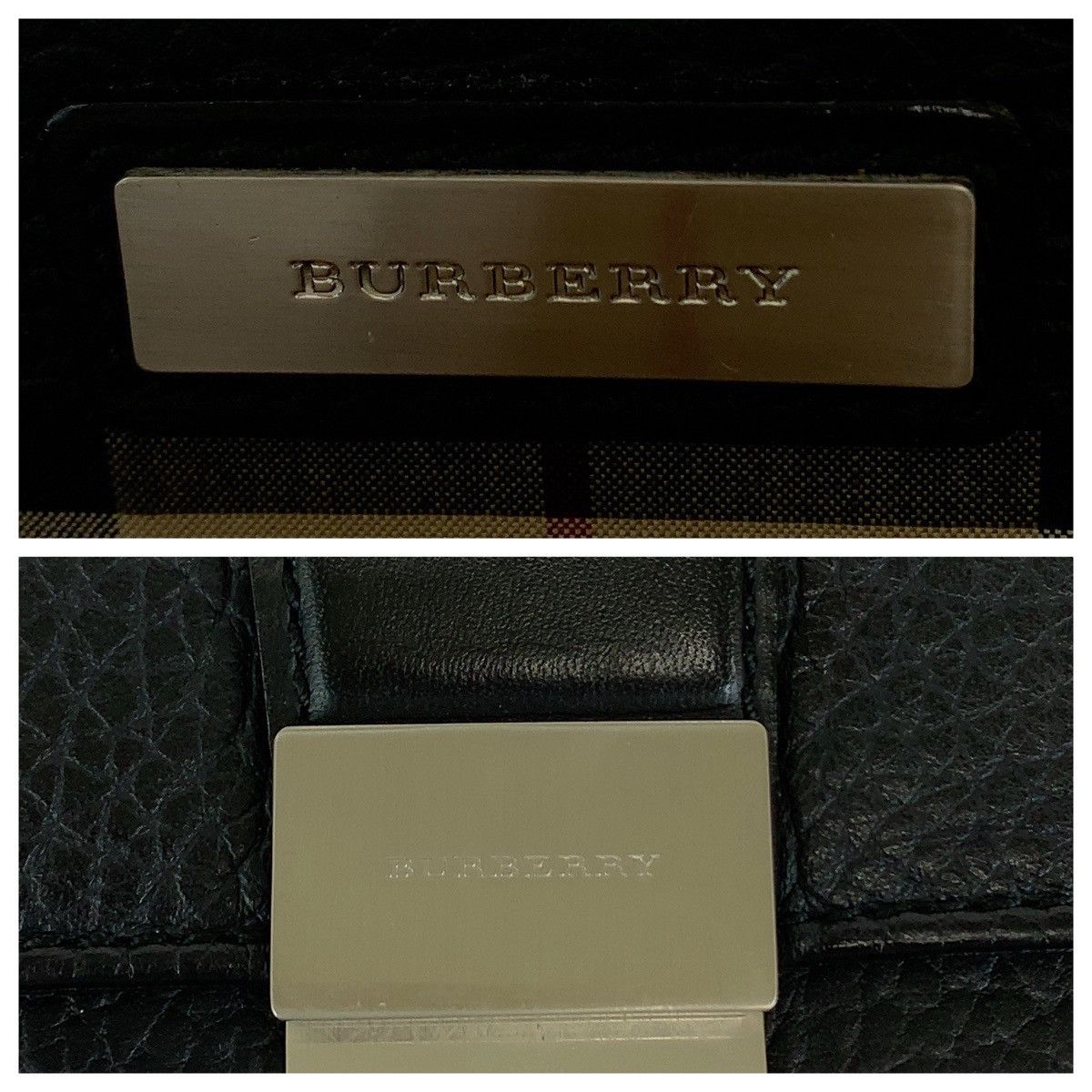 Burberry Burberry Burberry Leather Clutch Bag 408418 Leather Clutch Bag 408418 in Very Good Condition Size ONE SIZE - 4 Thumbnail