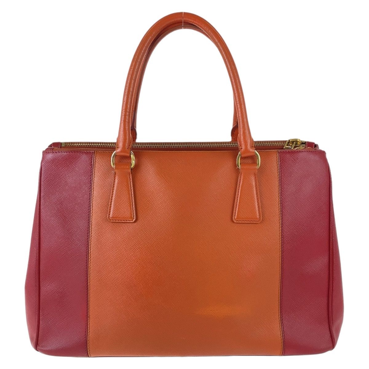 Prada Prada Prada Saffiano Leather Triangle Logo Plate Tote Bag Leather Tote Bag 408217 in Very Good Condition Size ONE SIZE - 2 Thumbnail