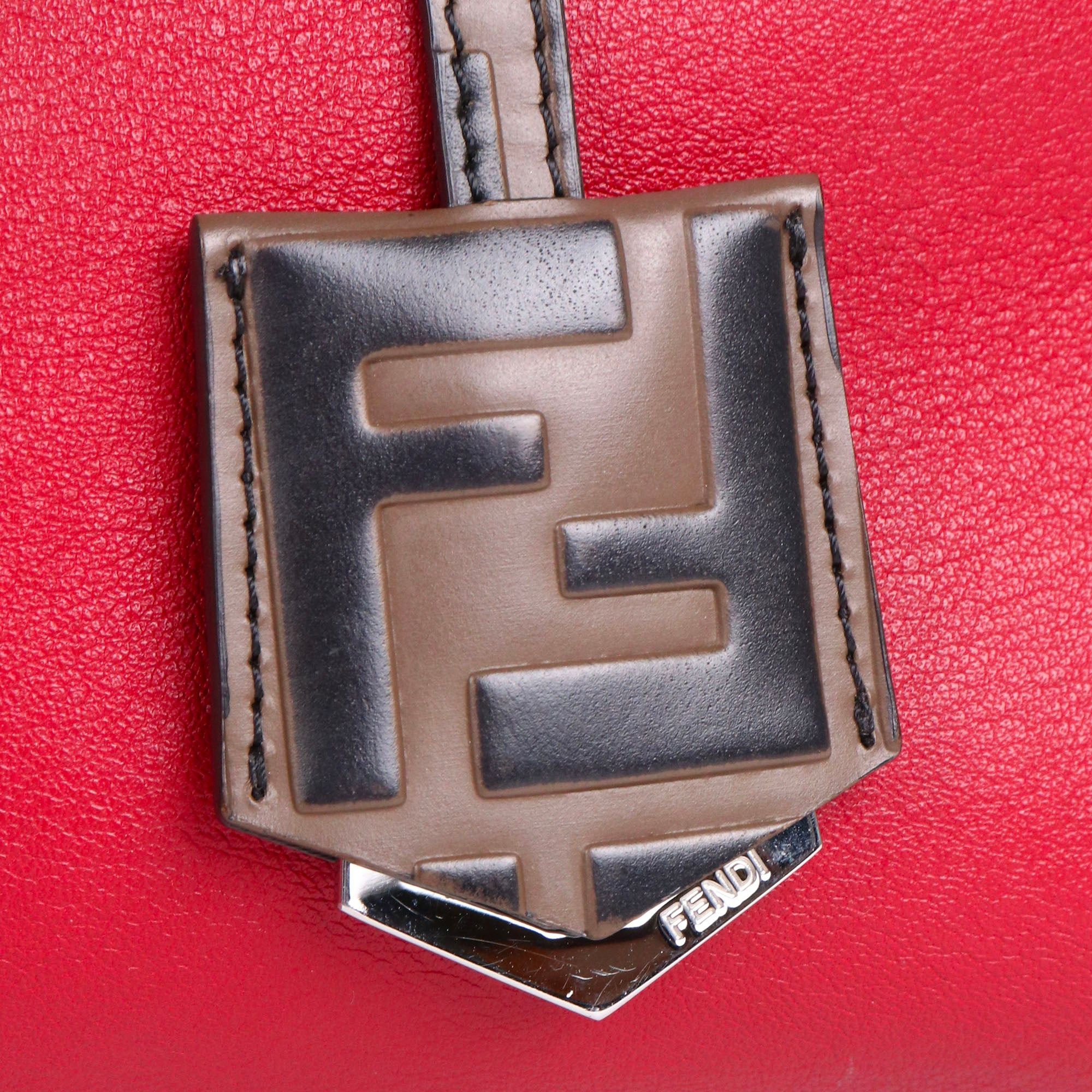 Fendi FENDI - Fendi medium By The Way shoulder bag in red leather Size ONE SIZE - 6 Thumbnail