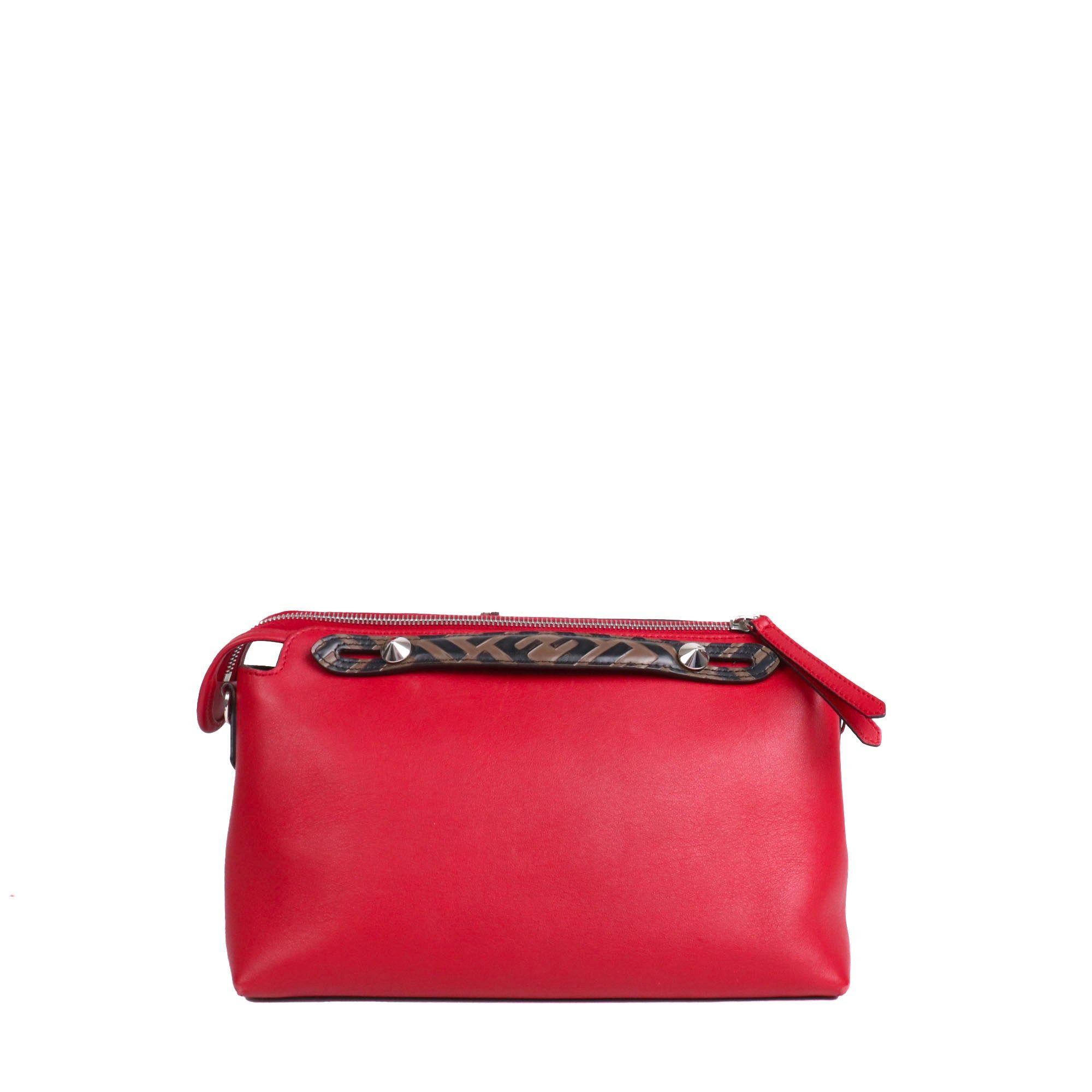Fendi FENDI - Fendi medium By The Way shoulder bag in red leather Size ONE SIZE - 3 Thumbnail