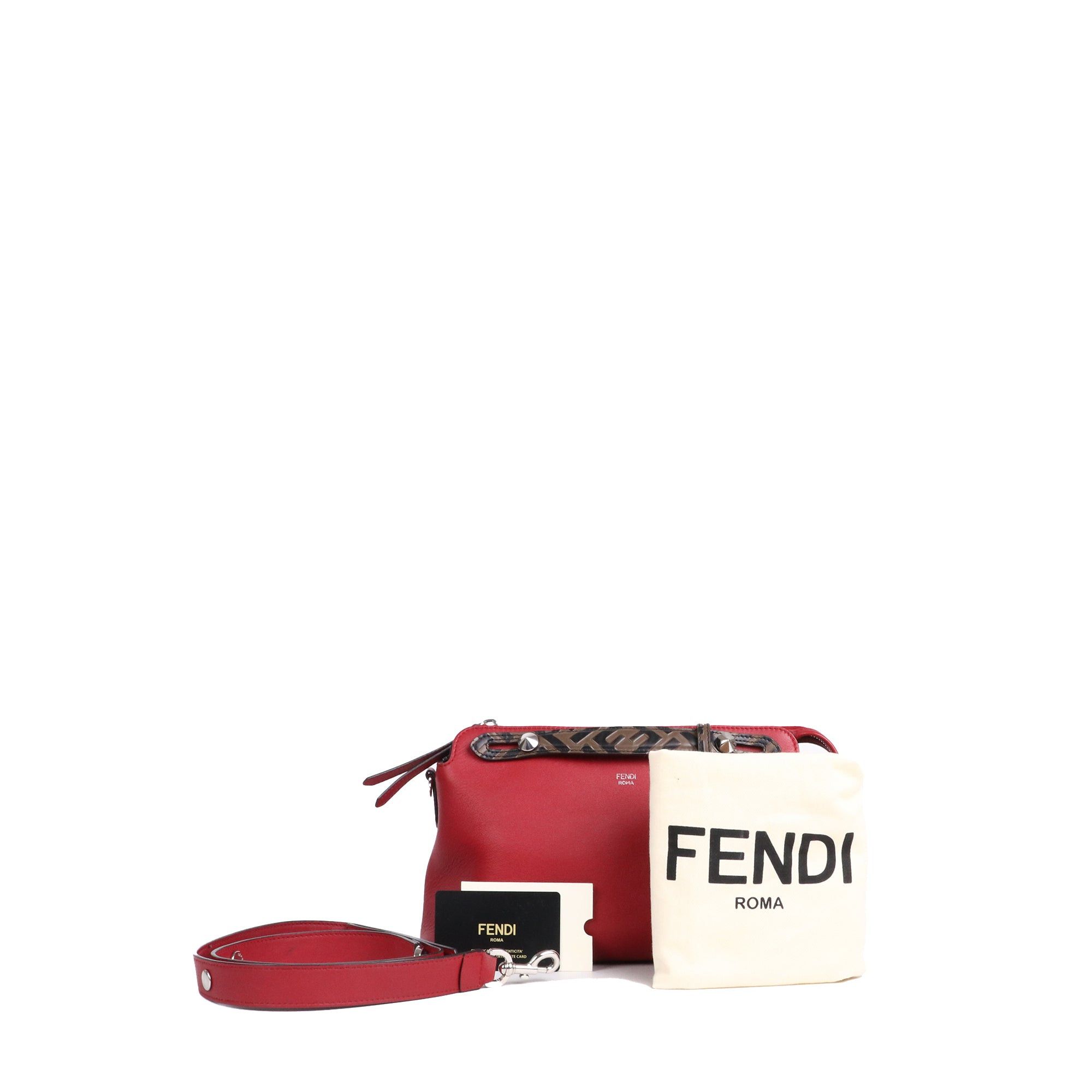 Fendi FENDI - Fendi medium By The Way shoulder bag in red leather Size ONE SIZE - 12 Thumbnail