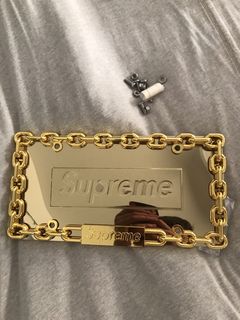 Supreme Chain License Plate Frame Silver