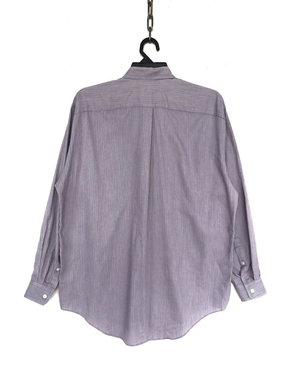 Issey Miyake Issey Miyake Striped Single Pocket Oversized Button Up Shirt Size US L / EU 52-54 / 3 - 3 Thumbnail