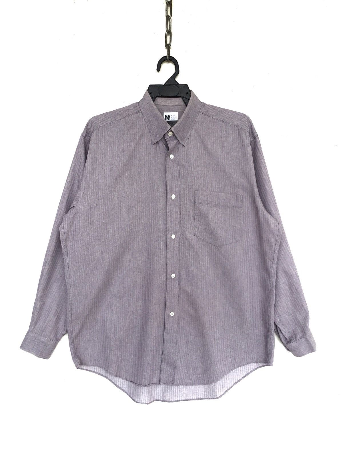 Issey Miyake Issey Miyake Striped Single Pocket Oversized Button Up Shirt Size US L / EU 52-54 / 3 - 1 Thumbnail