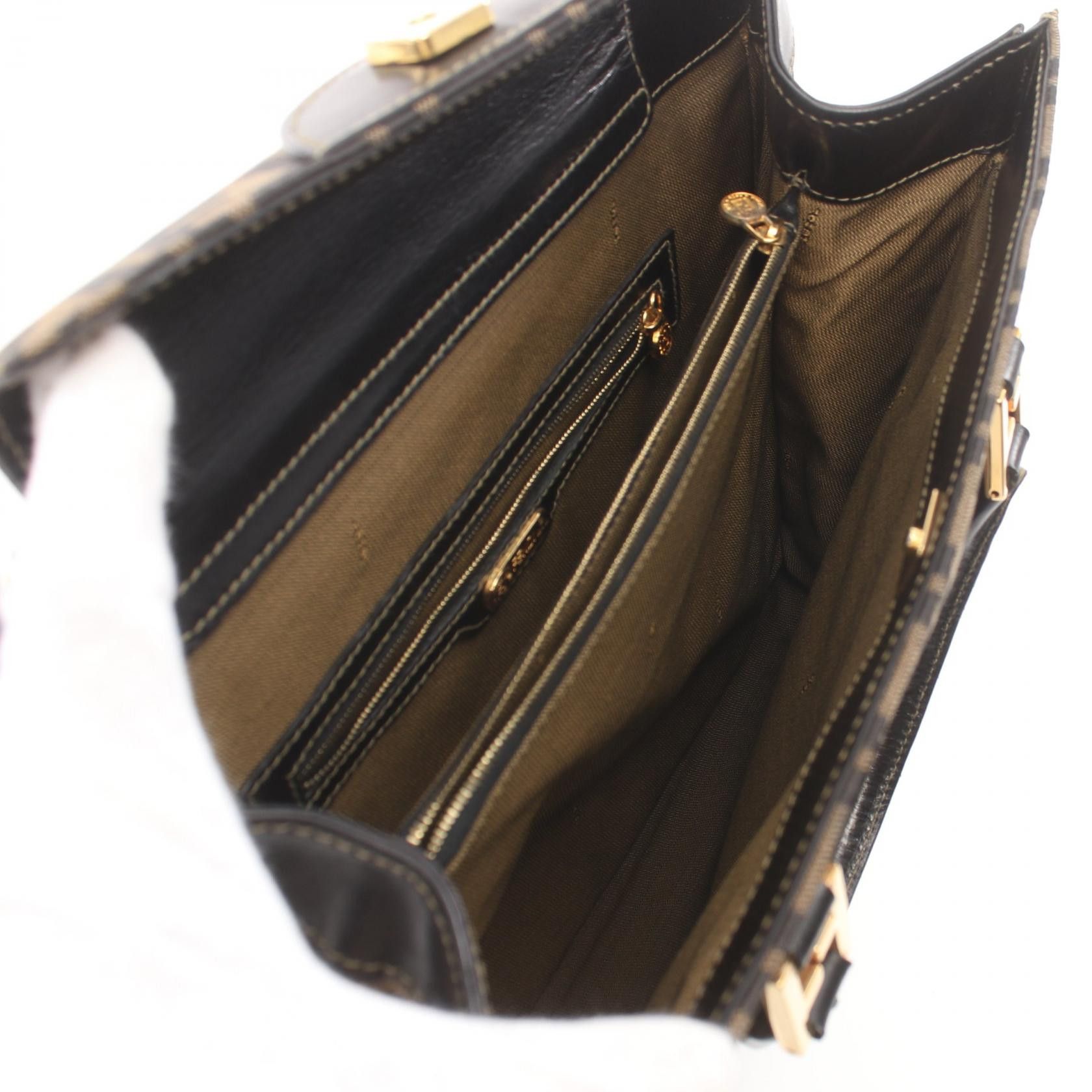 Fendi Fendi Zucca Canvas Handbag Canvas Handbag in Great Condition Size ONE SIZE - 3 Thumbnail