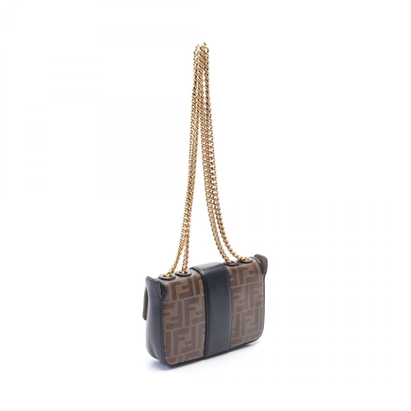 Fendi Fendi Zucca Chain Shoulder Bag Canvas Shoulder Bag in Great Condition Size ONE SIZE - 2 Thumbnail