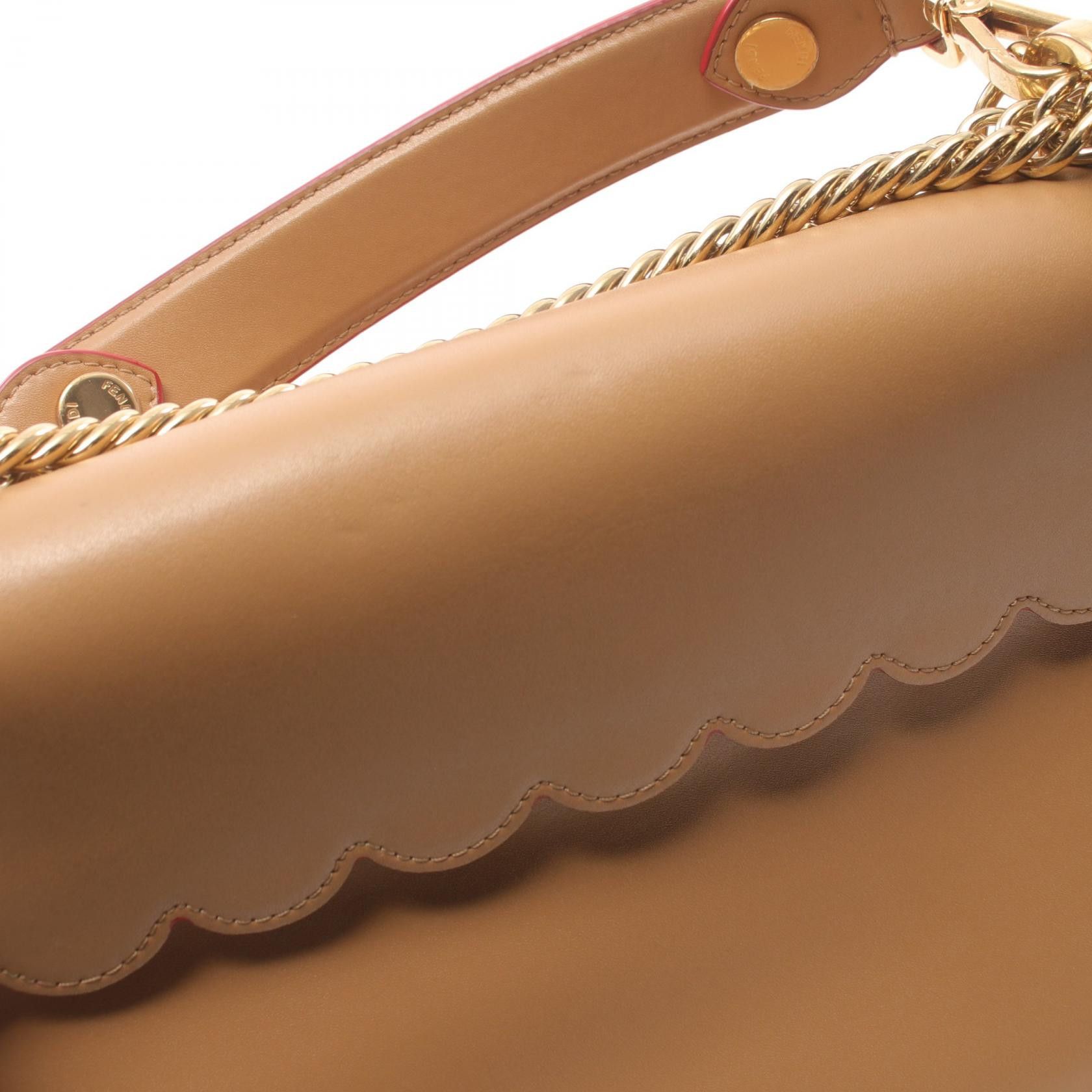 Fendi Fendi Leather Kan I Scalloped Shoulder Bag Leather Shoulder Bag 8BT283 in Great Condition Size ONE SIZE - 5 Thumbnail